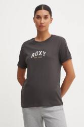 Roxy tricou din bumbac Noon Ocean femei, culoarea gri, ERJZT05793 9BYH-TSD10N_85X