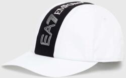 EA7 Emporio Armani șapcă de baseball din bumbac culoarea alb, cu imprimeu, 4F103.245117 9BYH-CAU01P_00X (4F103.245117.56010)