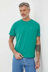 Pepe Jeans tricou din bumbac Connor barbati, culoarea verde, neted PPYH-TSM0IR_76X