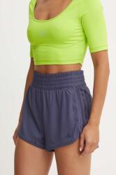 adidas Performance pantaloni scurți de antrenament Pacer culoarea albastru marin, neted, high waist, IK5457 9BYH-SZD02C_59X