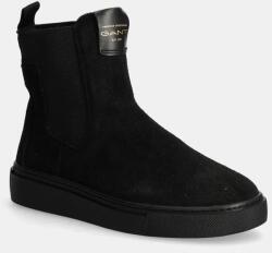 Gant botine din piele intoarsa Julice femei, culoarea negru, cu toc plat, 29553660 G00 9BYH-OBD0ZK_99X