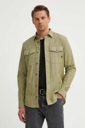 G-Star RAW camasa din amestec de in culoarea verde, cu guler clasic, slim, D24963-D123 9BYH-KDM022_77X (D24963.D123)