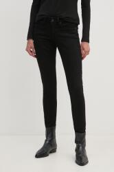 Pepe Jeans jeansi SKINNY JEANS LW femei, culoarea negru, PL204583XG9 9BYH-SJD0FZ_99X