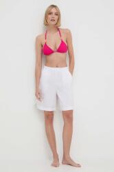 Max Mara Beachwear pantaloni scurți de plajă femei, culoarea alb, uni, high waist, 2416141019600 2416140000000 PPYH-SZD0KD_00X (2416141019600)