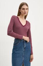 Levi's longsleeve din bumbac culoarea bordo, A9330 9BYH-BUD07I_93X