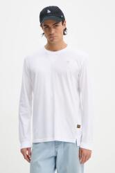 G-Star RAW longsleeve din bumbac culoarea alb, neted, D25076-336 9BYH-TSM1RY_00X