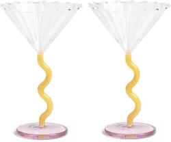 &k amsterdam borospohár készlet Coupe Curve Caramel 2 db - többszínű Univerzális méret