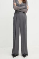 Simona Corsellini pantaloni femei, culoarea gri, lat, high waist, A24CPPA012 9BYH-SPD14T_90X (A24CPPA012)