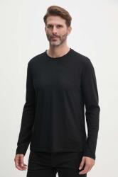 Benetton longsleeve din bumbac culoarea negru, neted, 3JE1J19A9 PPYH-BUM023_99A (3JE1J19A9)