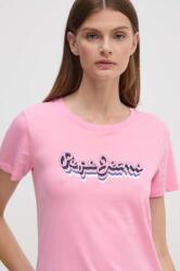 Pepe Jeans tricou din bumbac ENARA femei, culoarea roz, PL505879 9BYH-TSD0ON_30X (PL505879)