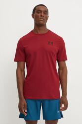 Under Armour tricou SPORTSTYLE LEFT CHEST barbati, culoarea bordo, neted, 1326799 PP84-TSM0R1_83X (1326799.)