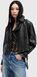 AllSaints geaca de piele HENDRY femei, culoarea negru, de tranzitie, W113LB 9BYH-KUD1P1_99X