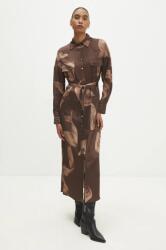 ANSWEAR rochie culoarea maro, maxi, evazată BMYH-SUD0C5_88X (d925320400.ims)