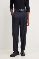 APC A. P. C. gyapjú nadrág pantalon renato sötétkék, egyenes, WOAPO. H08428 - sötétkék 50