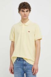 Levi's polo de bumbac culoarea galben, neted PPYH-POM064_10M (35883)