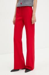 MSGM pantaloni femei, culoarea rosu, lat, high waist, 3741MDP01.247621 9BYH-SPD03P_33X (3741MDP01.247621)