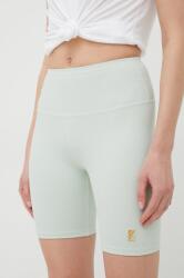 P. E Nation pantaloni scurți de antrenament Universal femei, culoarea verde, neted, high waist PPYY-SZD135_77X