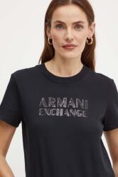 Giorgio Armani tricou din bumbac femei, culoarea negru, XW000060 AF10354 9BYH-TSD0NY_99X