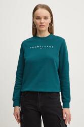 Tommy Hilfiger bluza femei, culoarea verde, cu imprimeu, DW0DW17323 PPYH-BLD02Z_67X