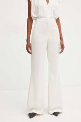 BOSS pantaloni de lana culoarea bej, evazati, high waist, 50528932 9BYH-SPD0P7_01D (50528932)