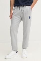 Hackett London pantaloni de trening din bumbac culoarea gri, cu imprimeu, HM581290 9BYH-SPM0RG_09X (HM581290)