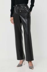 Boss pantaloni femei, culoarea negru, drept, high waist 9BYX-SPD0PK_99X (50504046)