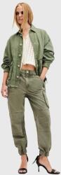 AllSaints pantaloni de bumbac FLORENCE JOGGER culoarea verde, fason cargo, medium waist, W017TB 9BYH-SPD1BR_91X