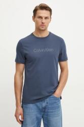 Calvin Klein tricou din bumbac barbati, culoarea albastru marin, cu imprimeu, K10K113587 9BYH-TSM16F_59X (K10K113587)