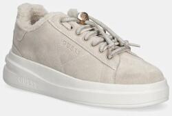 GUESS sneakers din piele intoarsă ELBINA culoarea bej, FLFELB SUE12 9BYH-OBD288_01X