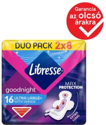 Libresse Ultra Large+ Goodnight szárnyas egészségügyi betét, éjszakai használatra 2 x 8 db - bevasarlas