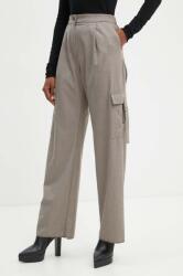 Marella pantaloni femei, culoarea bej, drept, high waist, 2423136024200 9BYH-SPD0EJ_08X