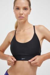 Reebok sutien sport Lux culoarea negru, neted PPYX-BID10G_99X (HS7769)