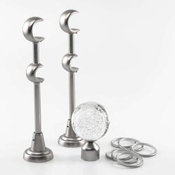  Cristal Monaco Dupla Függönyrúd - 400 cm - Ezüst