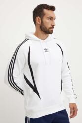 Adidas hanorac de bumbac barbati, culoarea alb, cu glugă, modelator, IZ4829 9BYH-BLM11O_00X