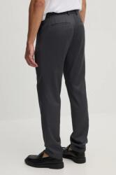 HUGO BOSS pantaloni de lana culoarea gri, mulata, 50469174 99KK-SPM0N5_90X