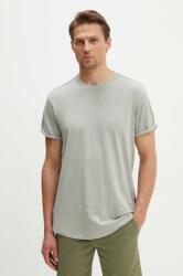 G-Star Raw tricou din bumbac barbati, culoarea alb, neted 99KK-TSM03B_90C