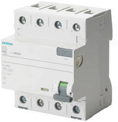 Siemens 5SV3344-3 FI-relé 40A 4P 30mA, F típus (5SV33443)
