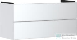 Hansgrohe XEVOLOS E 118x47, 5 cm-es 2 fiókos fali szekrény mosdó nélkül, matt/metálfehér 54184320 (54184320)