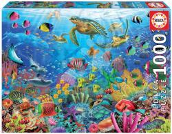 Educa Puzzle Tropical Fantasy Turtles Educa 1000 darabos és Fix ragasztó (19266)