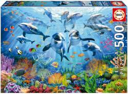 Educa Puzzle Party Under The Sea Educa 500 darabos és Fix ragasztó (19901)