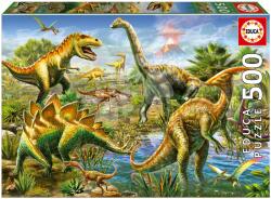 Educa Puzzle Jurrasic Playground Educa 500 darabos és Fix ragasztó (19903)