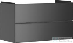 Hansgrohe XEVOLOS E 98x47, 5 cm-es 2 fiókos fali szekrény mosdó nélkül, matt/metál palaszürke 54183770 (54183770)