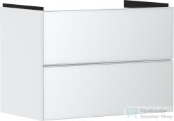 Hansgrohe XEVOLOS E 78x47, 5 cm-es 2 fiókos fali szekrény mosdó nélkül, matt/metálfehér 54178320 (54178320)