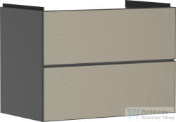 Hansgrohe XEVOLOS E 78x47, 5 cm-es 2 fiókos fali szekrény mosdó nélkül, matt palaszürke/texturált bronz 54180390 (54180390)