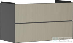 Hansgrohe XEVOLOS E 98x47, 5 cm-es 2 fiókos fali szekrény mosdó nélkül, matt palaszürke/texturált bronz 54183390 (54183390)
