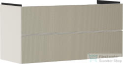 Hansgrohe XEVOLOS E 118x47, 5 cm-es 2 fiókos fali szekrény mosdó nélkül, matt homok/texturált bronz 54185390 (54185390)