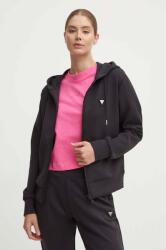 GUESS felső OLYMPE fekete, női, sima, kapucnis, V4YQ06 KCAY2 - fekete XS