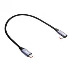 Akyga Cablu USB 2.0 type C la USB type C drept/unghi 60W 0.3m, Akyga AK-USB-53 (AK-USB-53)