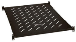 LEGRAND Rackszekrény polc - (19", 1U, fix, 600 mm mély, 4 ponton rögzíthető, 50kg, Linkeo, Fekete) (646505)