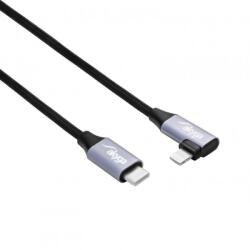Akyga Cablu USB 2.0 type C la Apple Lightning drept/unghi 30W 0.3m, Akyga AK-USB-55 (AK-USB-55)